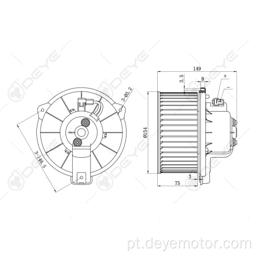 Novos produtos motor soprador de ar condicionado para VOLVO